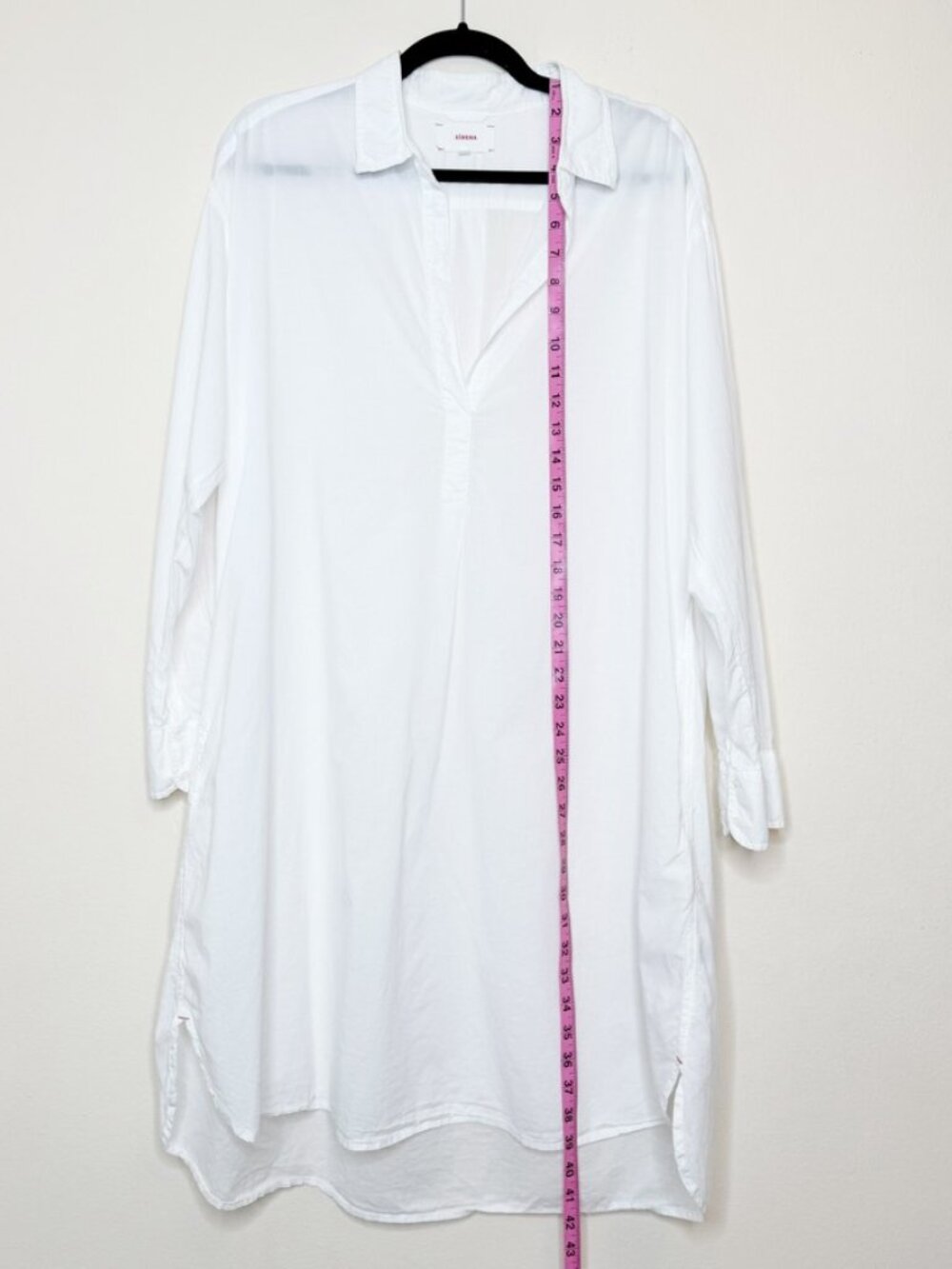 Xírena Blayke White Cotton Poplin Tunic Shirt Dress Size L - Picture 5 of 14